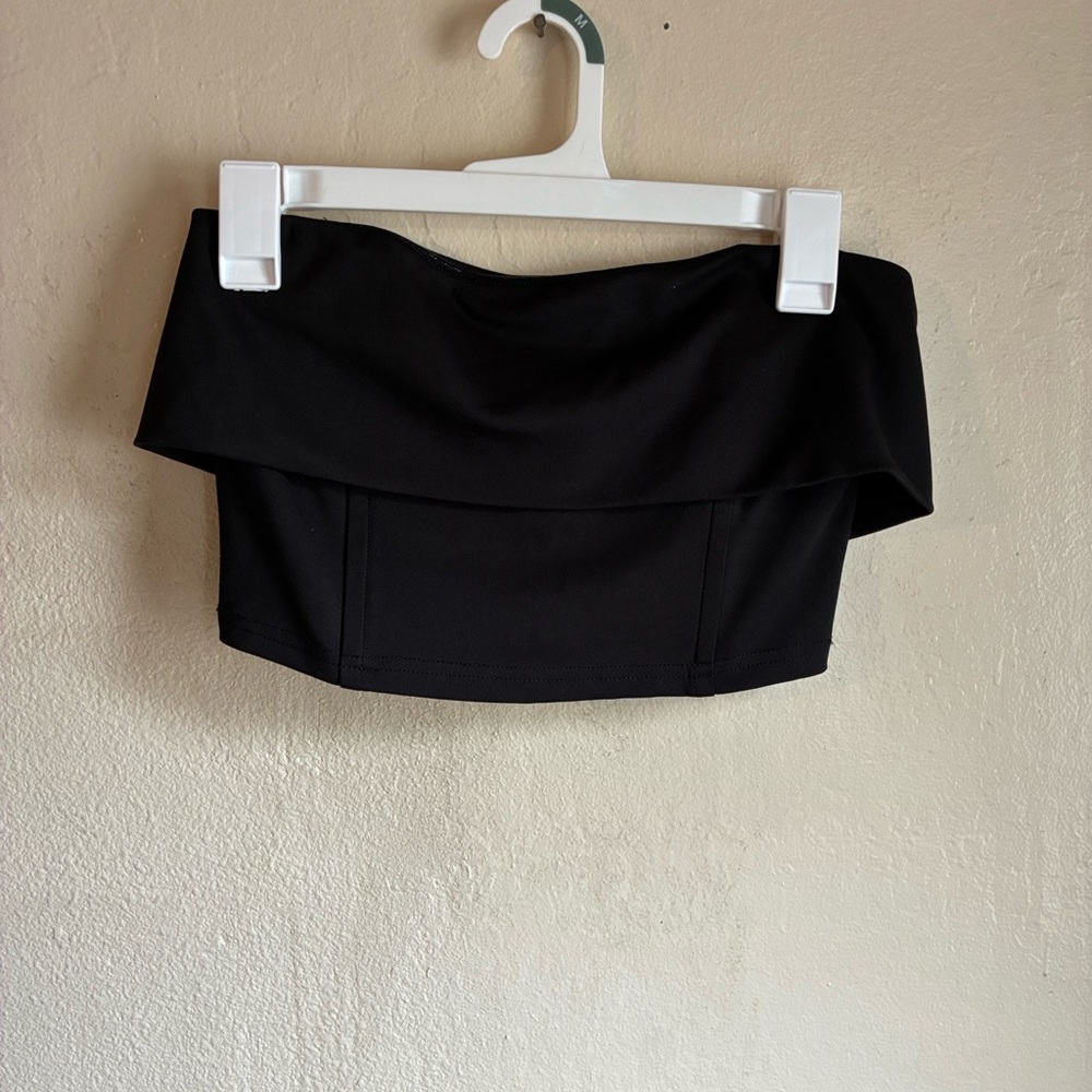 Elegant Black Off-Shoulder Crop Top